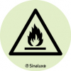Etiqueta para equipamentos, perigo, material inflamável